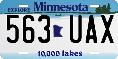 MN license plate 563UAX