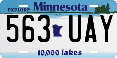 MN license plate 563UAY