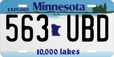 MN license plate 563UBD