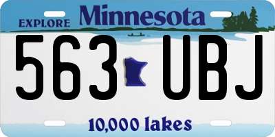 MN license plate 563UBJ