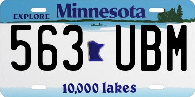 MN license plate 563UBM