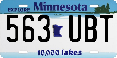 MN license plate 563UBT
