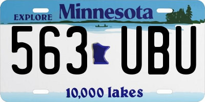 MN license plate 563UBU