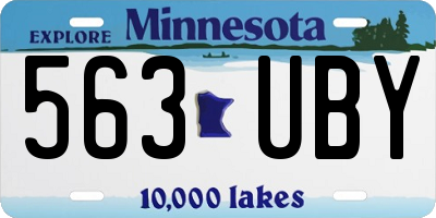 MN license plate 563UBY