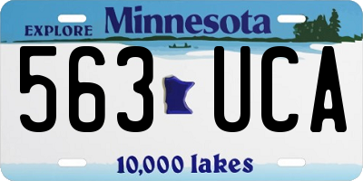 MN license plate 563UCA