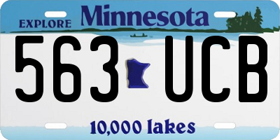 MN license plate 563UCB