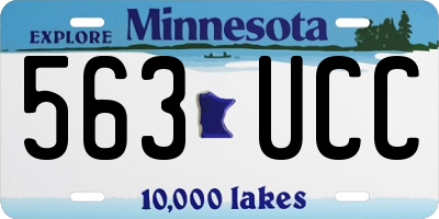 MN license plate 563UCC