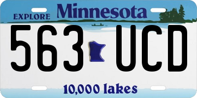 MN license plate 563UCD