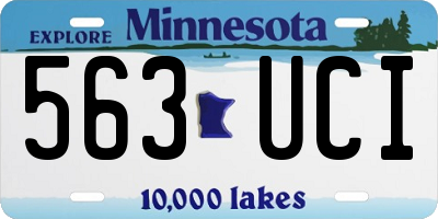 MN license plate 563UCI