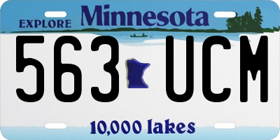 MN license plate 563UCM