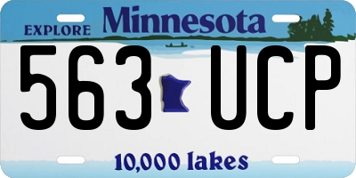 MN license plate 563UCP