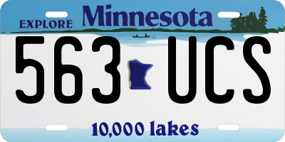 MN license plate 563UCS