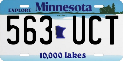 MN license plate 563UCT