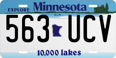 MN license plate 563UCV