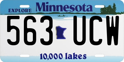 MN license plate 563UCW