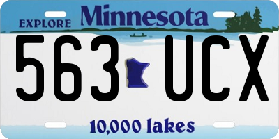 MN license plate 563UCX