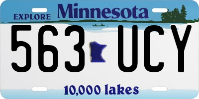 MN license plate 563UCY