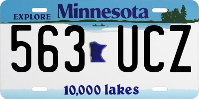 MN license plate 563UCZ