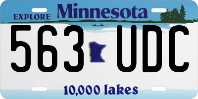 MN license plate 563UDC