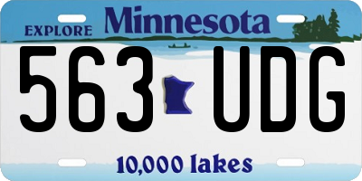 MN license plate 563UDG