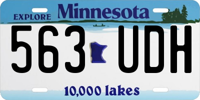 MN license plate 563UDH
