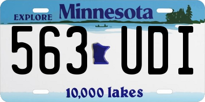 MN license plate 563UDI