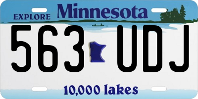 MN license plate 563UDJ