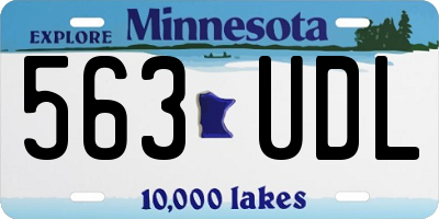 MN license plate 563UDL