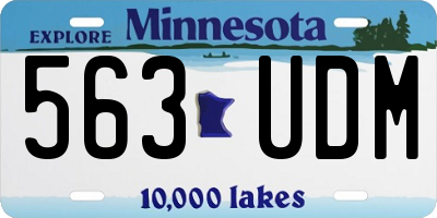 MN license plate 563UDM