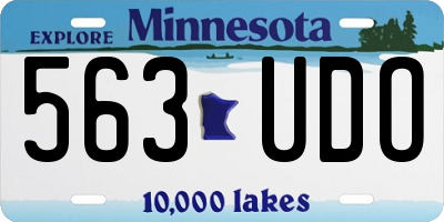 MN license plate 563UDO