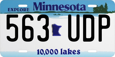 MN license plate 563UDP