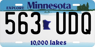 MN license plate 563UDQ