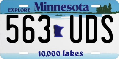 MN license plate 563UDS