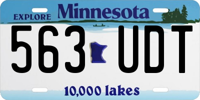 MN license plate 563UDT