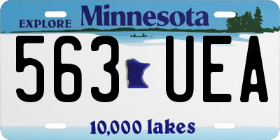 MN license plate 563UEA