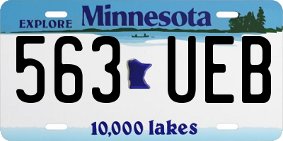 MN license plate 563UEB