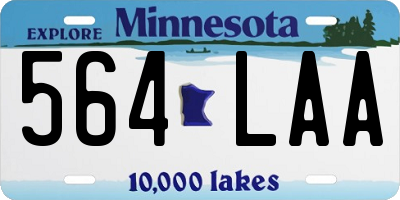 MN license plate 564LAA
