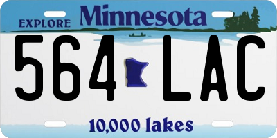 MN license plate 564LAC