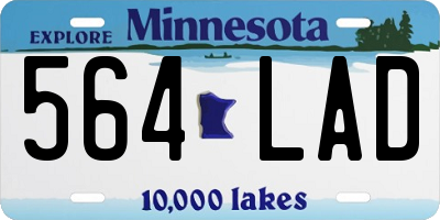 MN license plate 564LAD