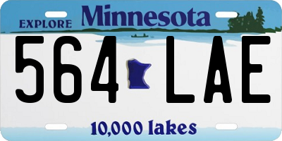 MN license plate 564LAE