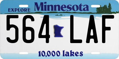 MN license plate 564LAF