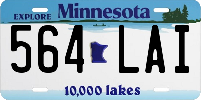 MN license plate 564LAI