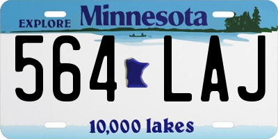 MN license plate 564LAJ