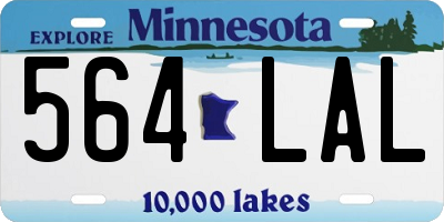 MN license plate 564LAL