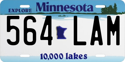 MN license plate 564LAM