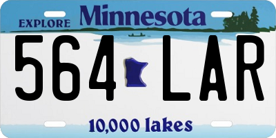 MN license plate 564LAR