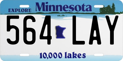 MN license plate 564LAY