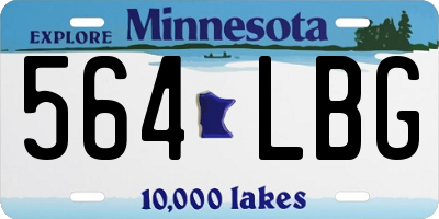 MN license plate 564LBG