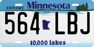 MN license plate 564LBJ