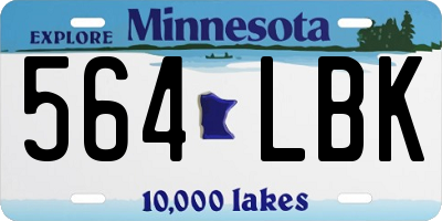 MN license plate 564LBK